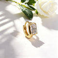 Emerald cut Lab grown Diamonds Hoop Earrings Set