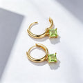 Princess cut Lab Grown Diamond Hoop Earrings Set