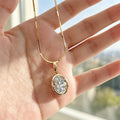 2.0 Carat Oval Cut Lab grown diamond Pendant Necklace