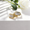 Emerald cut Lab grown Diamonds Hoop Earrings Set