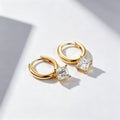Princess cut Lab Grown Diamond Hoop Earrings Set