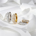 Lab grown Diamonds Hold Hoop Earrings Set