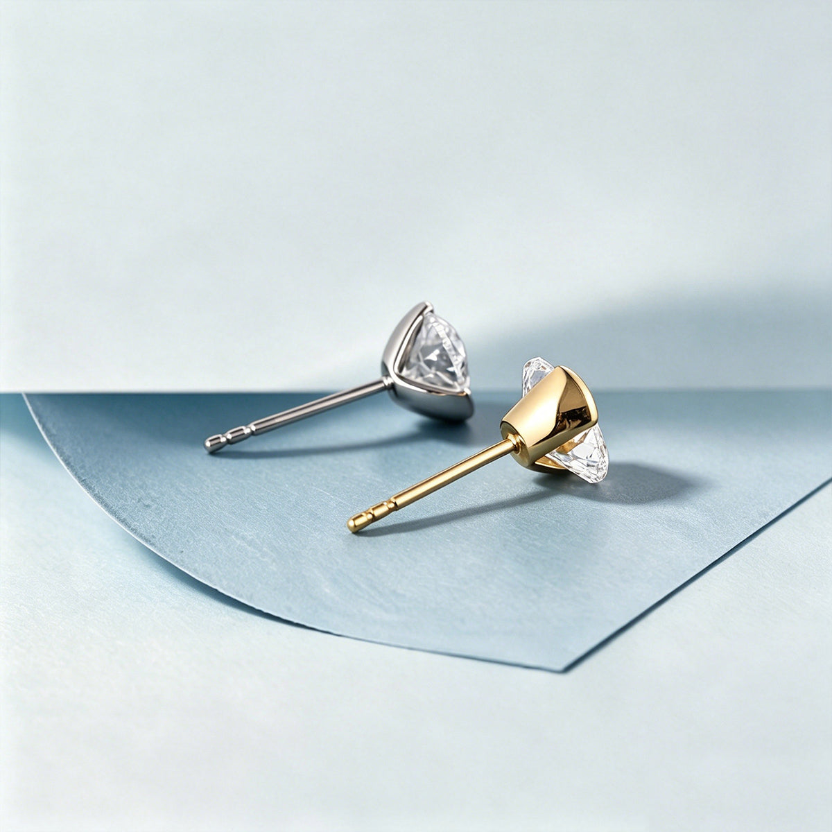 Oval Lab grown Diamonds Hoop Earrings Set