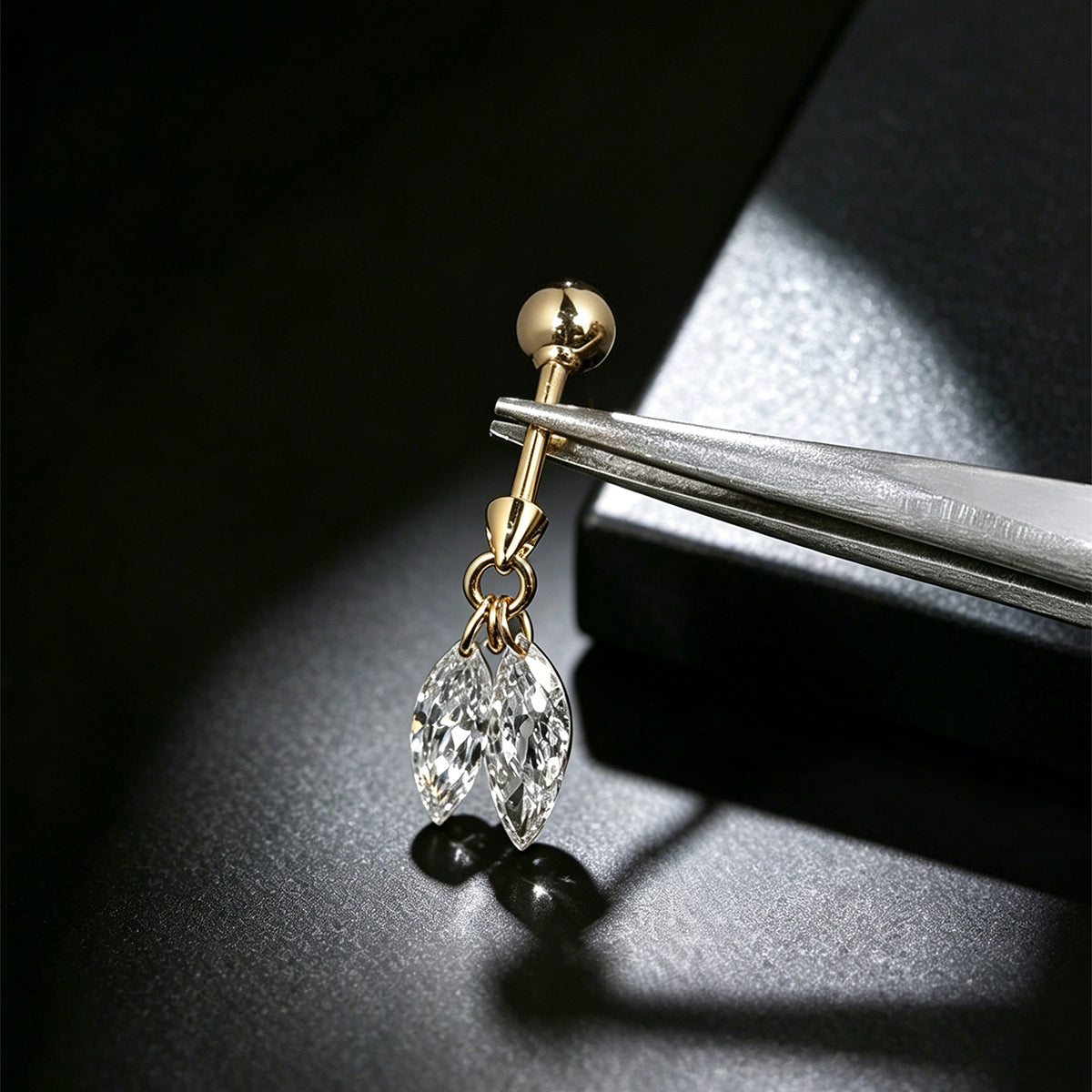 Marquise Lab grown Diamond Drop Earrings Set