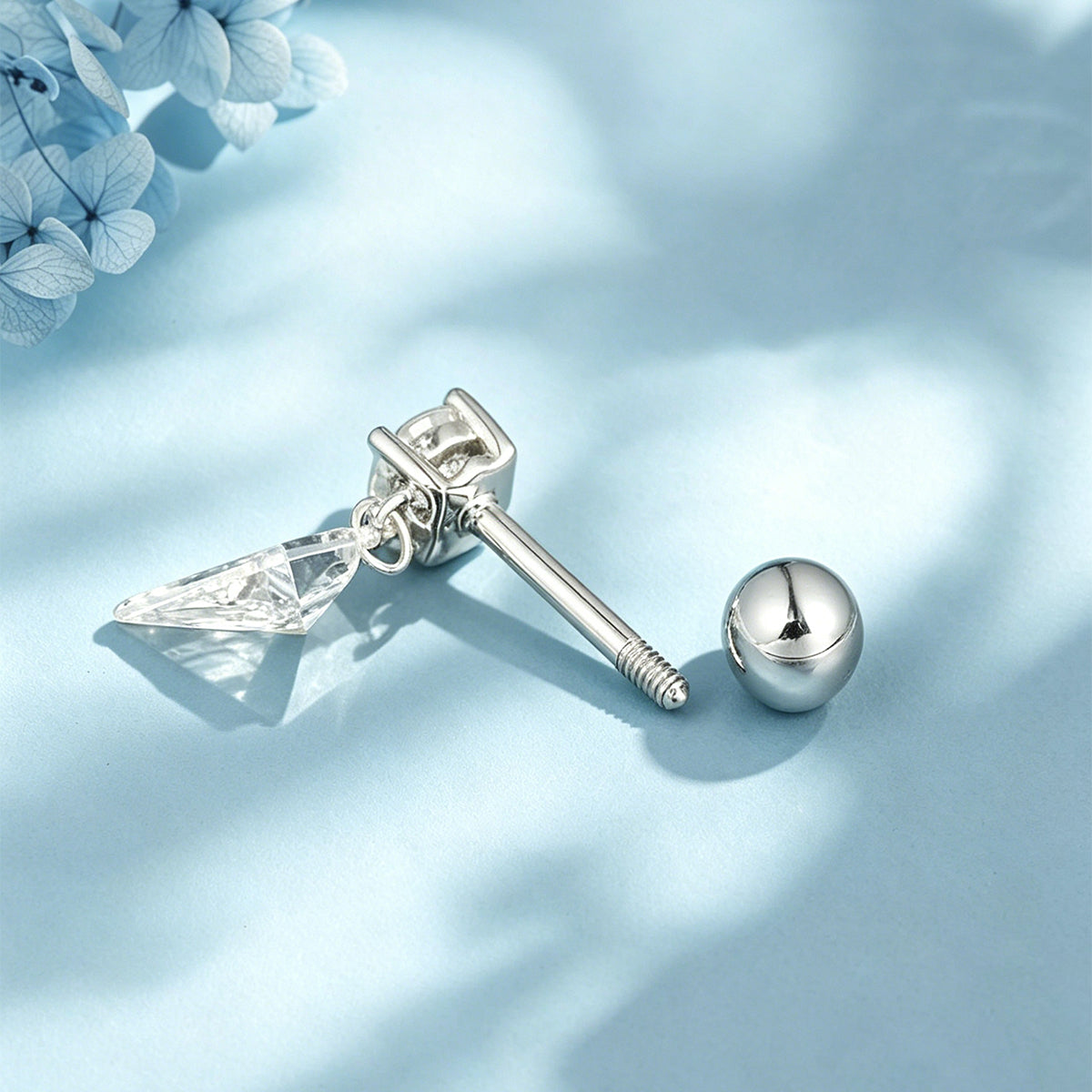 Kite cut Lab grown Diamonds Minimalist Drop Earrings Set