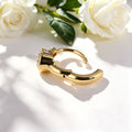 Emerald cut Lab grown Diamonds Hoop Earrings Set