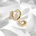 Lab grown Diamonds Hold Hoop Earrings Set