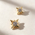 Round cut Lab grown Diamonds Star Drop Earrings Set