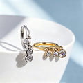 Triple Lab grown Diamonds Hoop Earrings Set