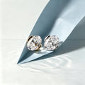 Oval Lab grown Diamonds Hoop Earrings Set