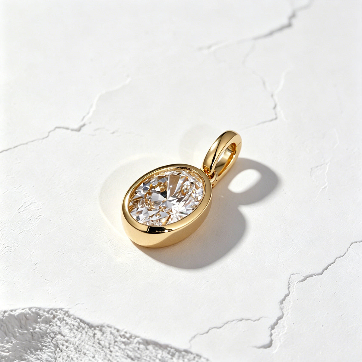 2.0 Carat Oval Cut Lab grown diamond Pendant Necklace