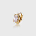 Emerald cut Lab grown Diamonds Hoop Earrings Set