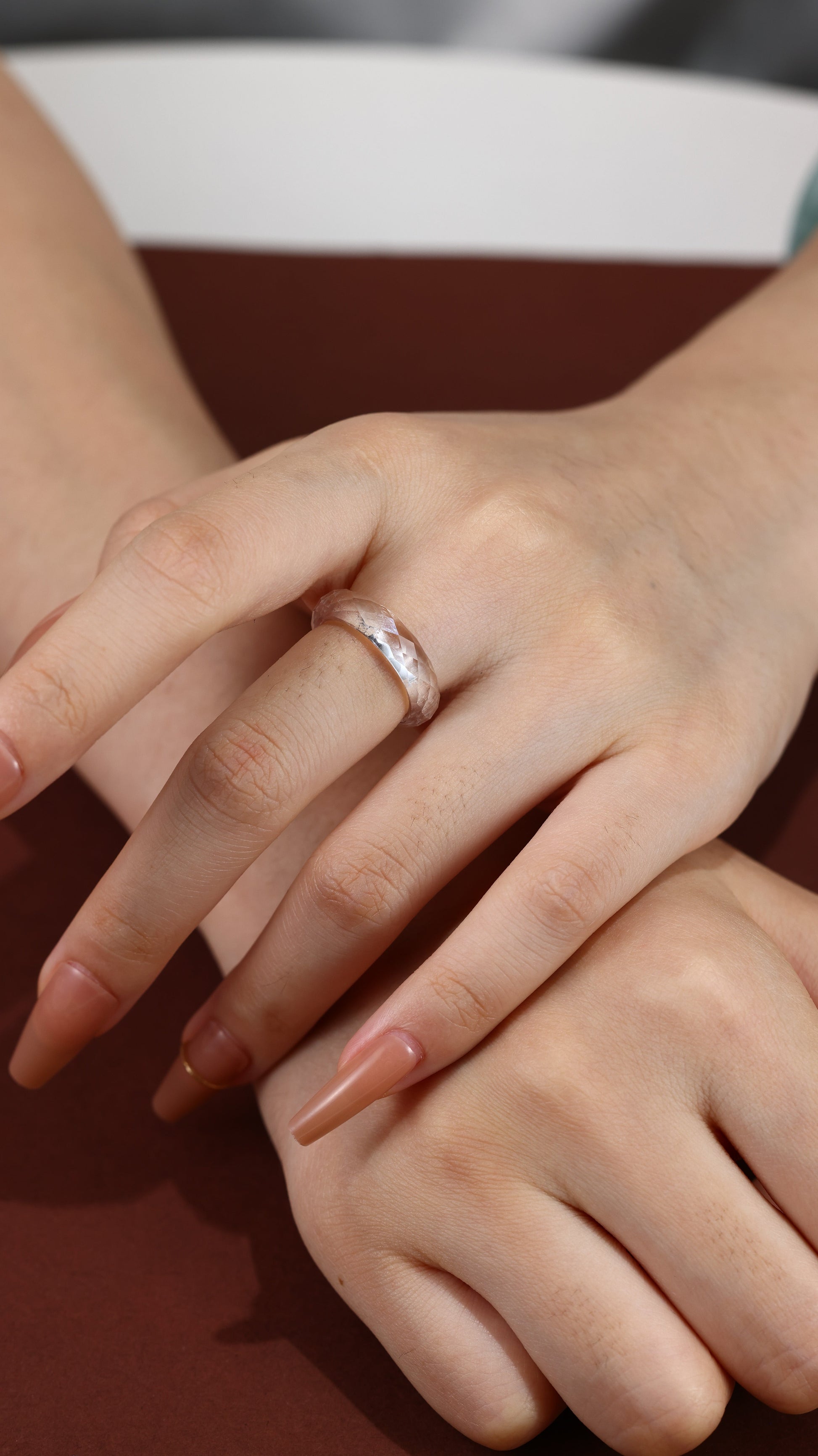 Lab-grown White Sapphire Ring