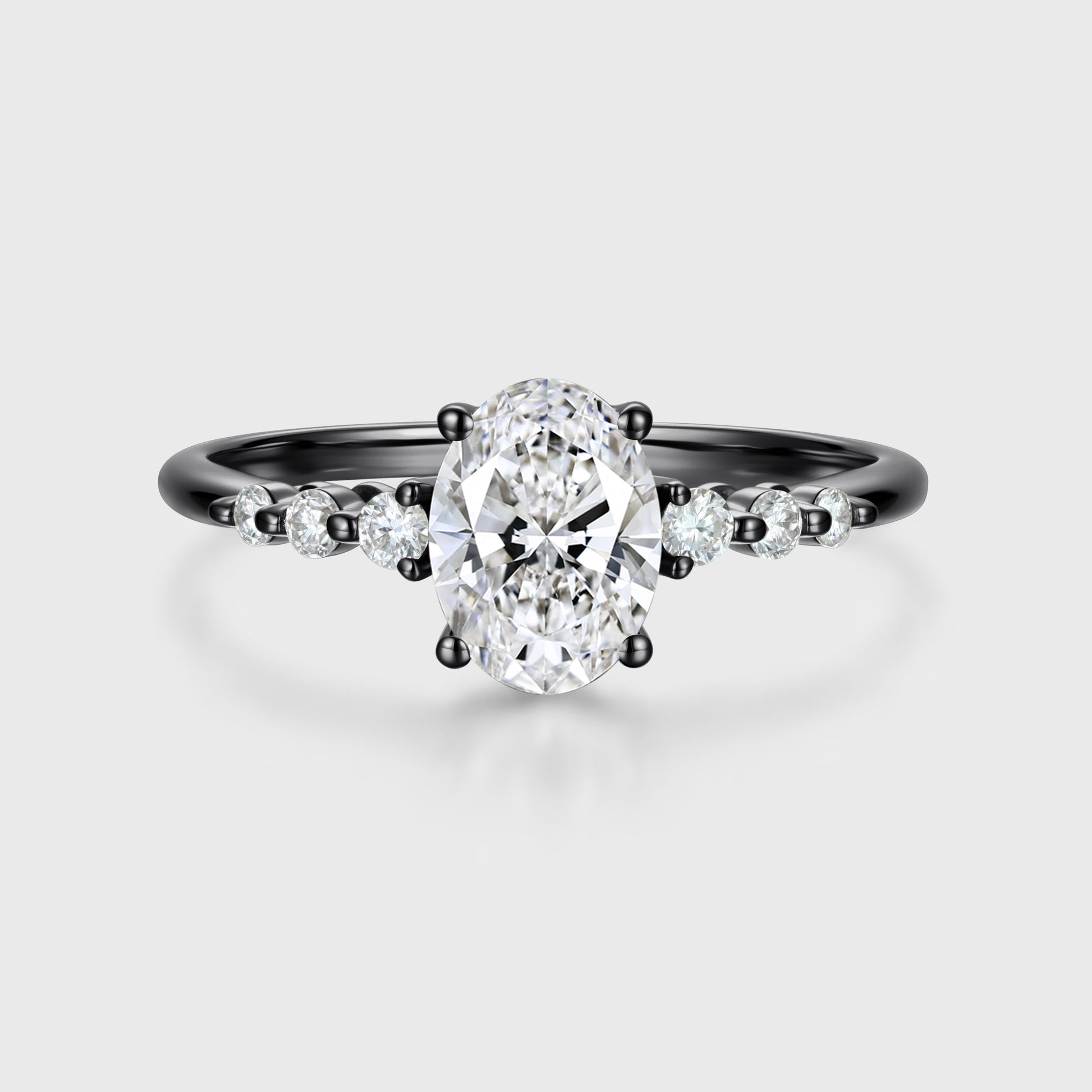 1.5Carat Oval Shaped Lab grown Diamond Engagement Ring