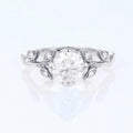 Copy of Nature Inspired Round cut Moissanite Leaf Gold Engagement Ring