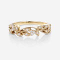 Copy of Nature Inspired moissanite | Diamonds Leaf branch stacking Gold wedding ring