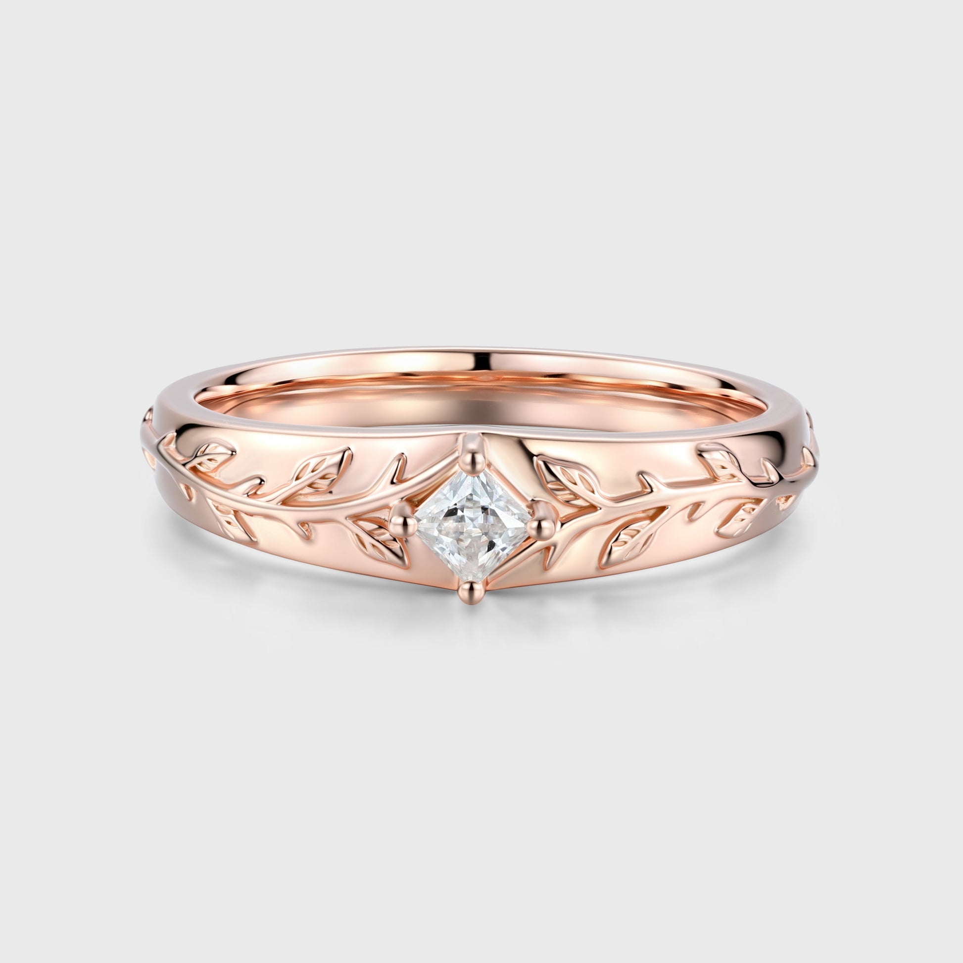 Minimalist Men's Moissanite Ring - Sleek Modern Design, Comfort Fit