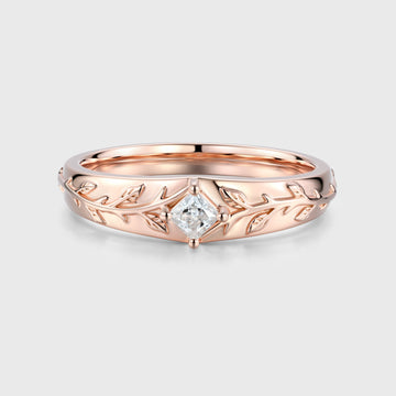 Minimalist Men's Moissanite Ring - Sleek Modern Design, Comfort Fit