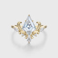 Kite Cut Moissanite Rose Gold Engagement Ring