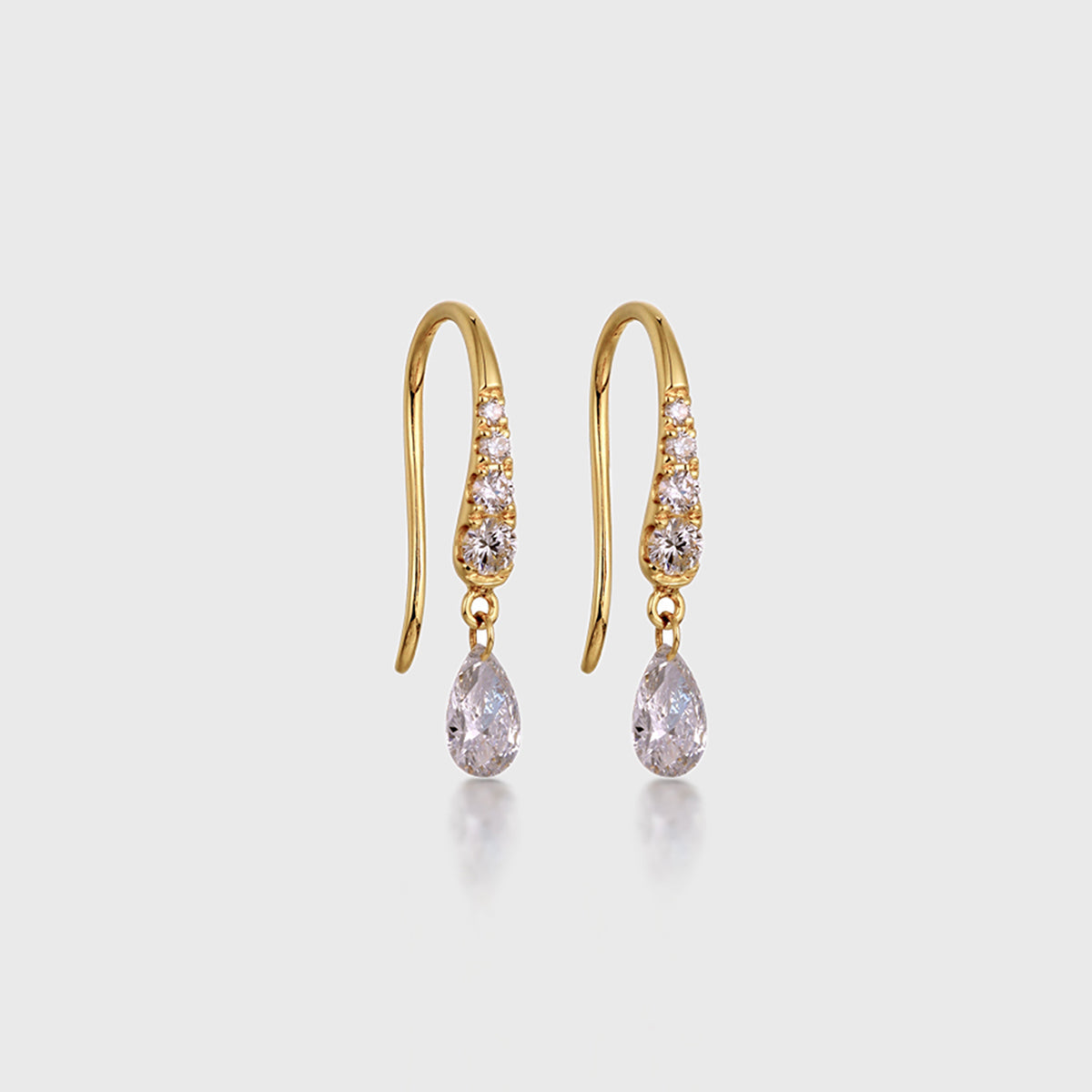Pear Lab grown Diamonds Earrings Set