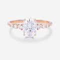 1.5Carat Oval cut Moissanite Engagement Ring