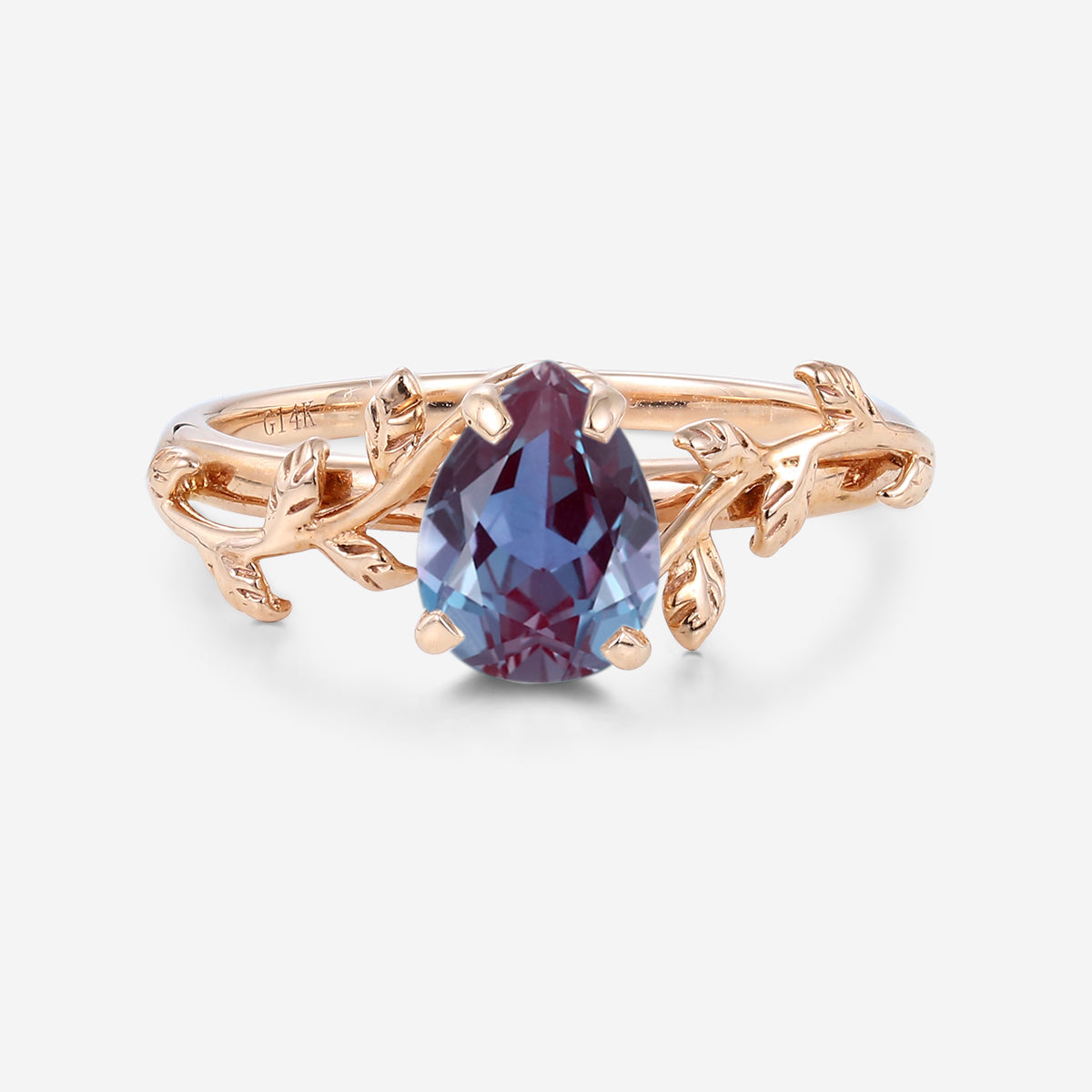 Pear cut Alexandrite Engagement ring