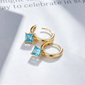 Princess cut Lab Grown Diamond Hoop Earrings Set