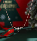 Pear cut Moissanite Pendant Necklace with Moissanite or Diamonds