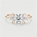 1.2Carat Round Moissanite Cluster Engagement Ring