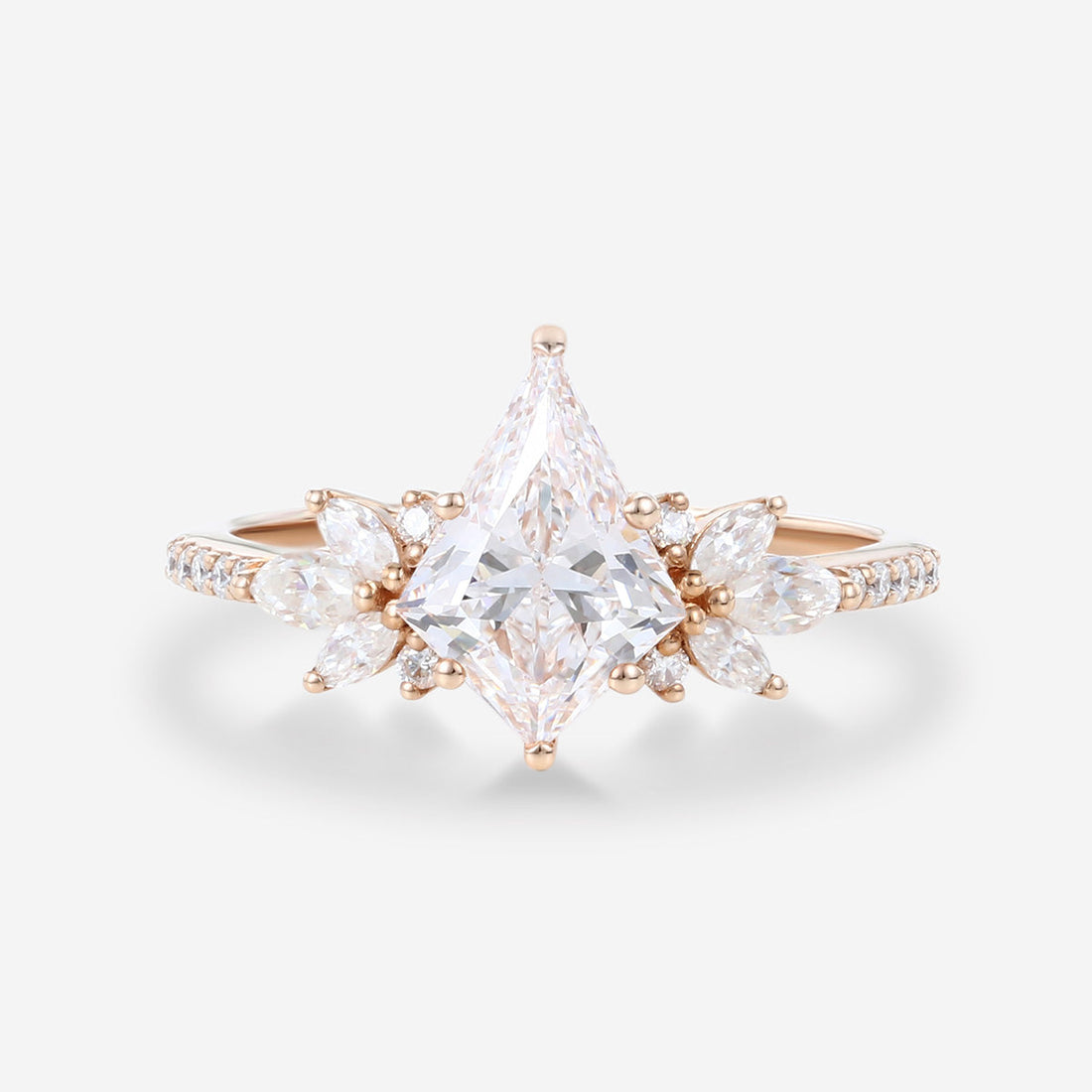 Kite cut Lab grown Diamond Wedding bridal set