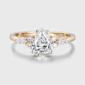1.0CT~5.0ct Pear cut Lab grown Diamond Cluster Engagement Ring