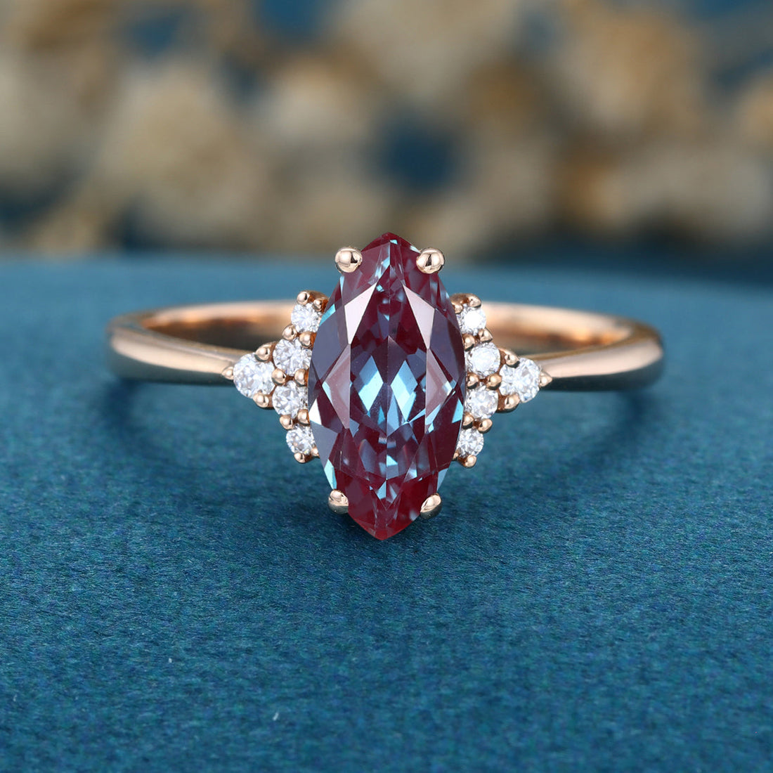 1.2Carat Marquise Cut Alexandrite Engagement Ring (Copy)