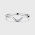 Moissanite | Diamond Curved Wedding Band