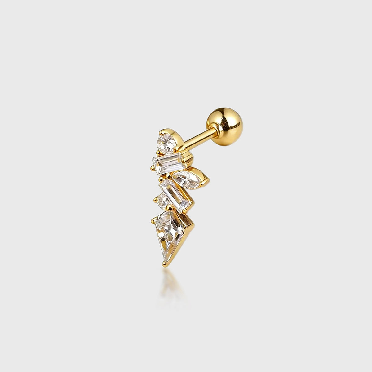 Multi Shape Lab grown Diamonds Antique Cluster Drop Earrings Set
