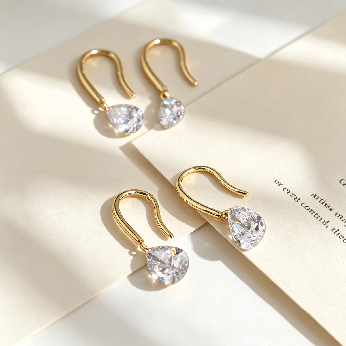 Pear Lab grown Diamonds Earrings Set