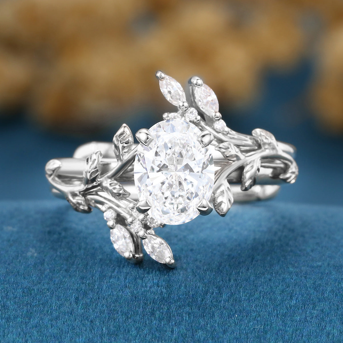 1.2 Carat Pear cut Lab Grown Diamond Wedding bridal set