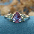 Pear cut Alexandrite Engagement ring 