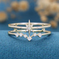 North star diamond Minimalist Engagement Ring