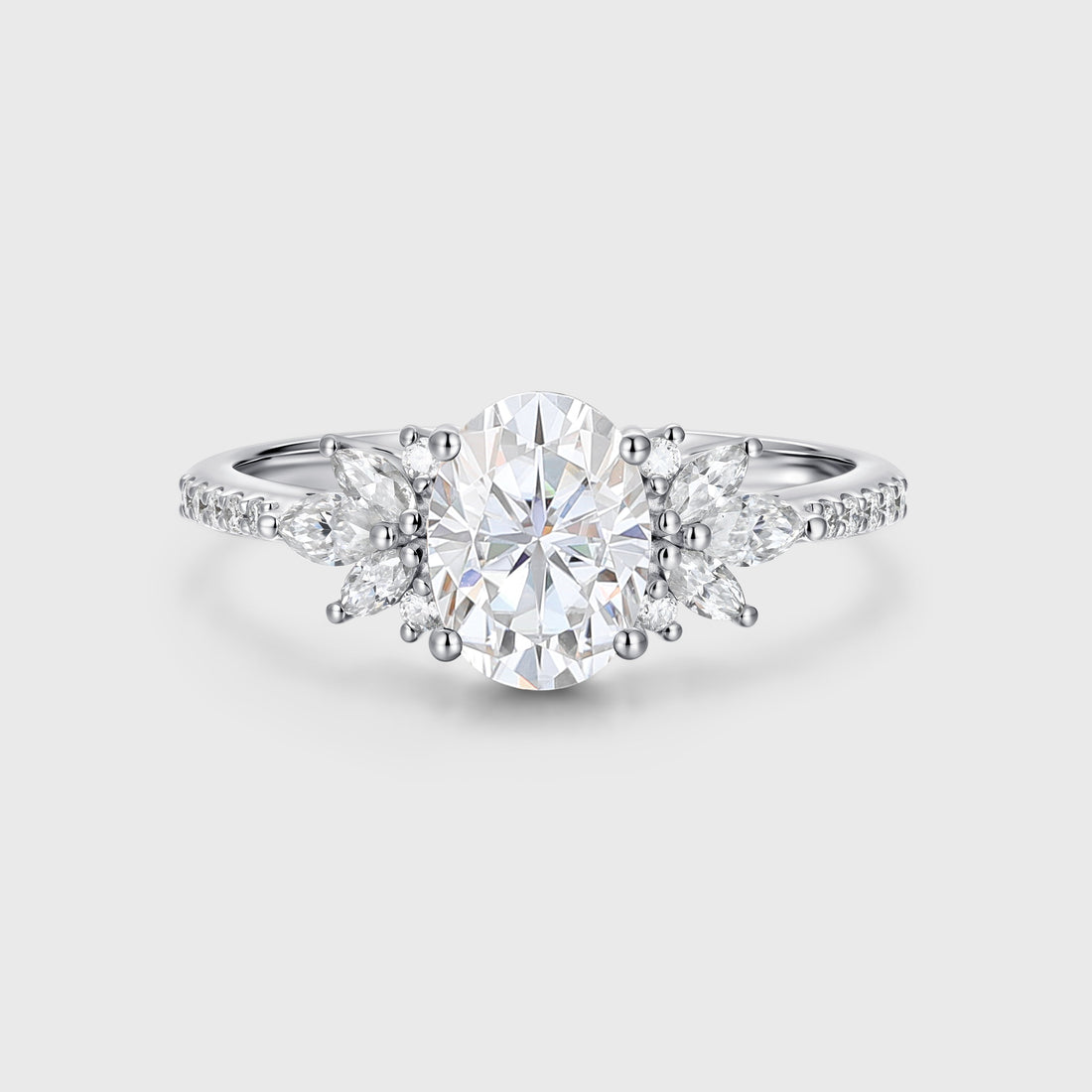 1.5Carat Oval cut Moissanite | Diamond Engagement ring