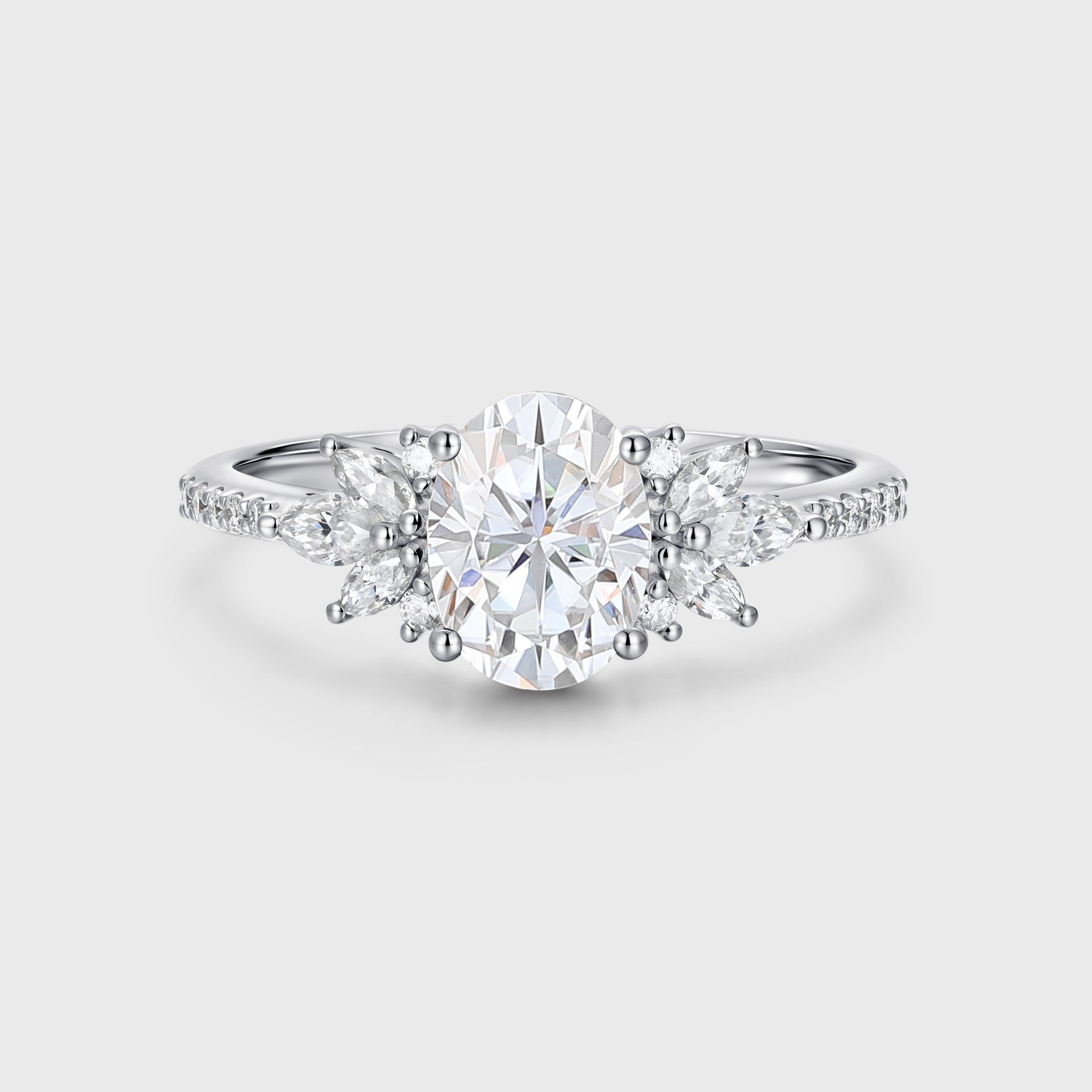1.5Carat Oval cut Moissanite | Diamond Engagement ring