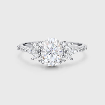 1.5Carat Oval cut Moissanite | Diamond Engagement ring