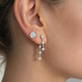 Round Lab grown Diamonds Drop Earrings Set