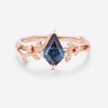 Kite Cut Alexandrite Engagement Ring