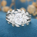 Oval cut 1.5Carat Lab grown Diamond Wedding bridal set