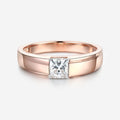 Princess Cut Moissanite Statement Ring • Mens Wedding Band (Copy)