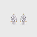 Pear Moissanite Minimalist Studs Earrings Set