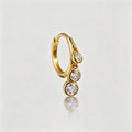 Triple Lab grown Diamonds Hoop Earrings Set