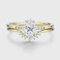 Pear Cut Moissanite Engagement ring Bridal Set