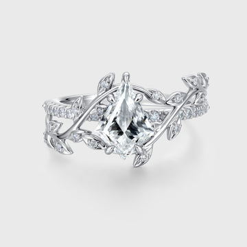 Nature Inspired 1.0CT~3.0CT IGI Kite cut Diamond Engagement Ring