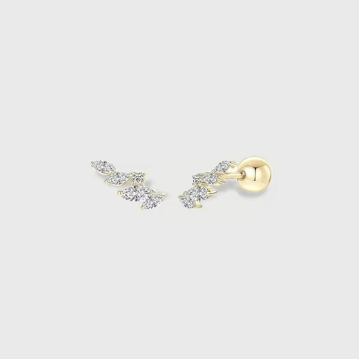 Multi Shape Lab grown Diamonds Drop Earring